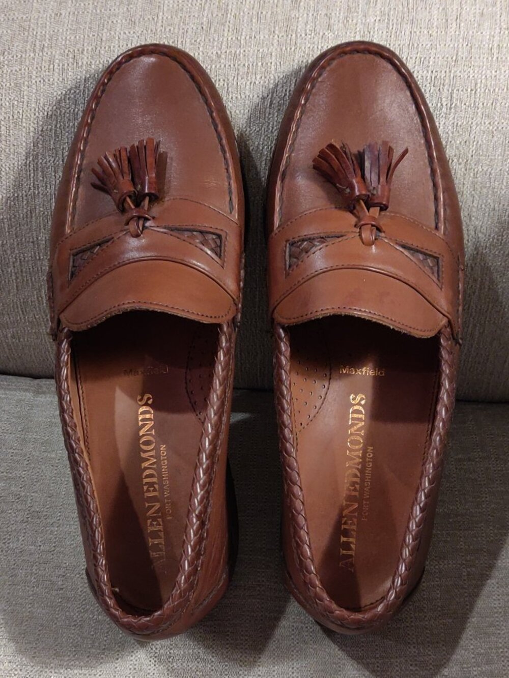 Allen Edmonds Maxfield Port Washington Leather Tassel Loafer SIZE 10E
